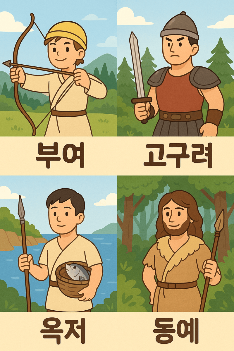 부여,고구려,옥저,동예