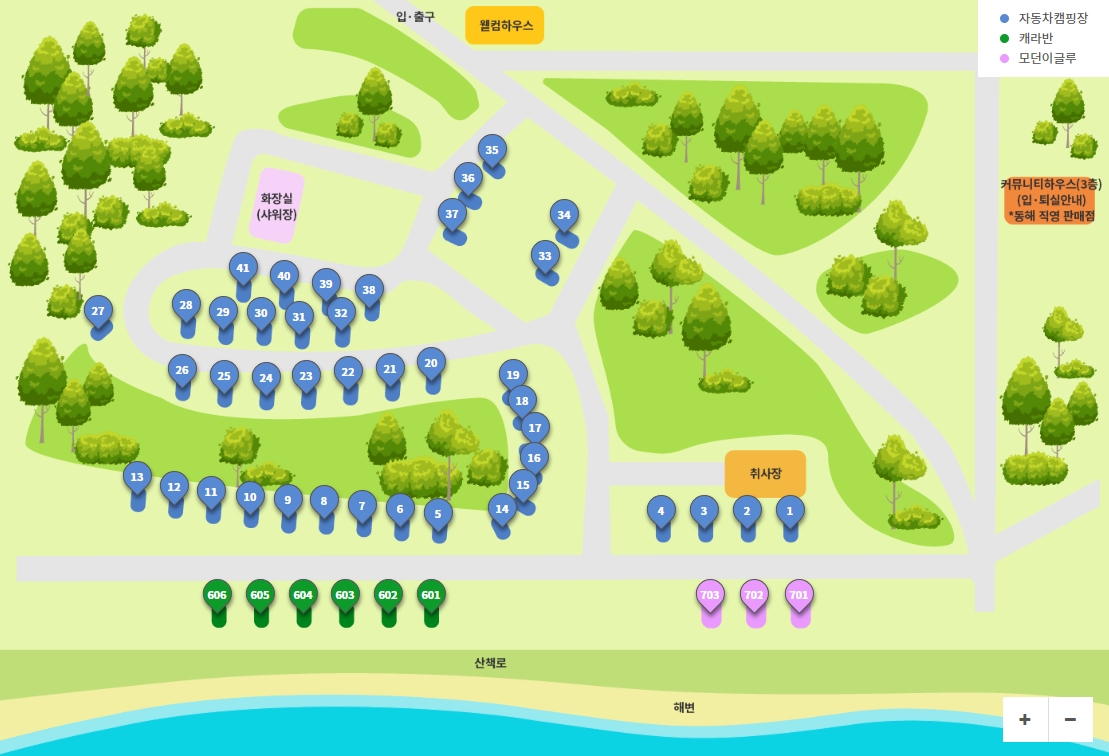 망상 오토캠핑 리조트 _ 위치 안내도