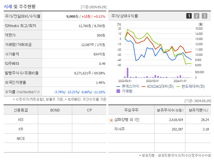 큐에스아이_기업개요