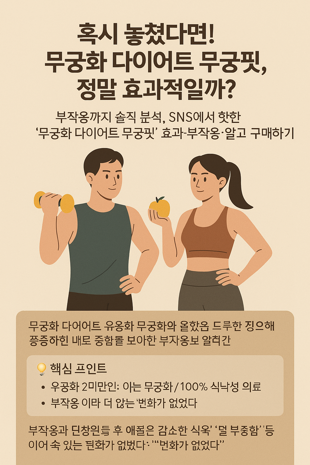 ‘무궁화 다이어트 무궁핏’! 효과부터 부작용, 구매 전 꼭 알아야 할 정보
