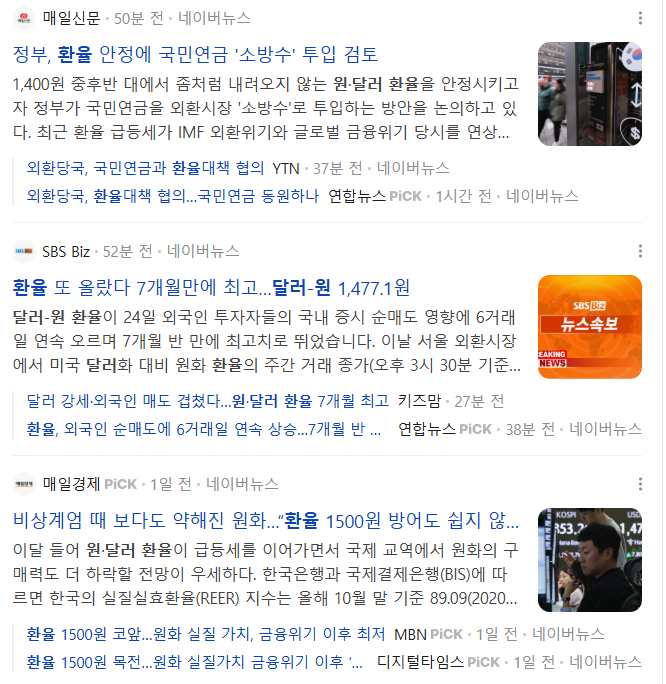 달러 급등 기사