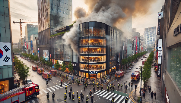 서울 코엑스 음식점 화재 발생! 시민들 긴장