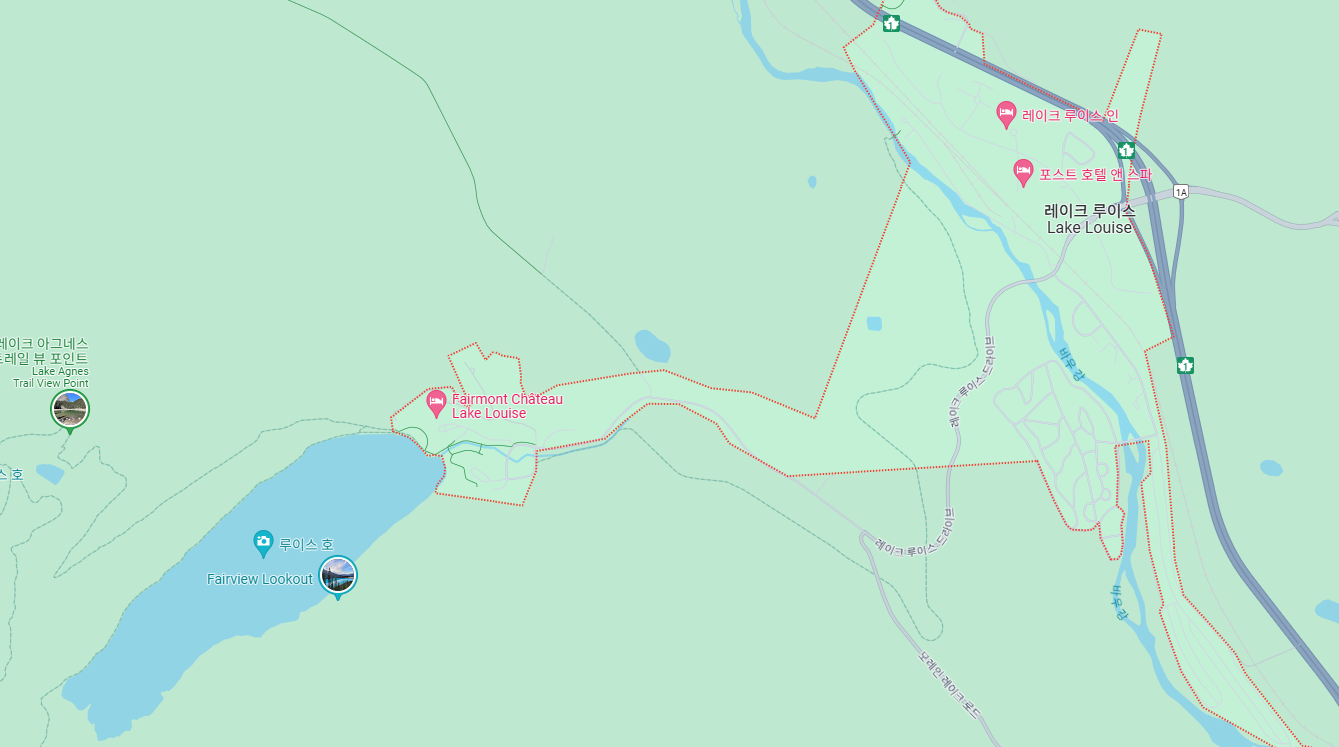 레이크 루이스 지도