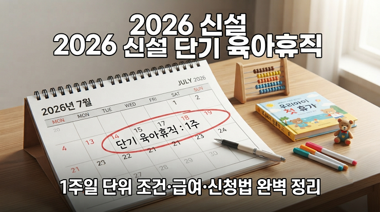 2026 단기 육아휴직 제도 총정리