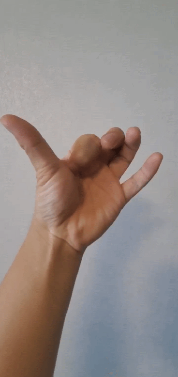 검지로 확인 