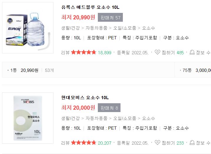 싼타페 요소수 주입시기