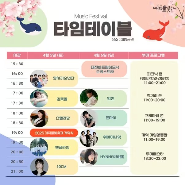 2025 대덕 물빛축제 '대청호가 물든 봄' 축제기간, 가는 방법