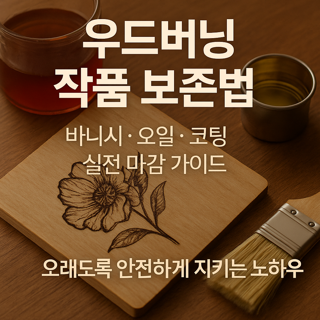 우드버닝 작품 보존법 (바니시, 오일, 코팅)