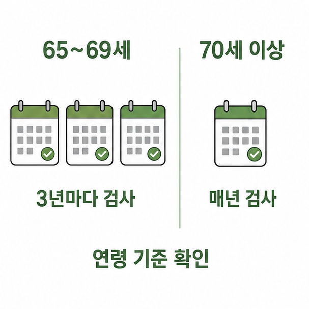 자격유지검사 연령별 검사 주기 정리