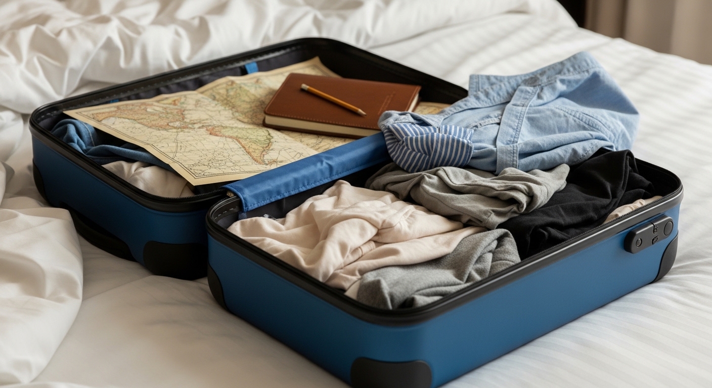 종이 지도와 수첩을 사용하던 때의 여행짐