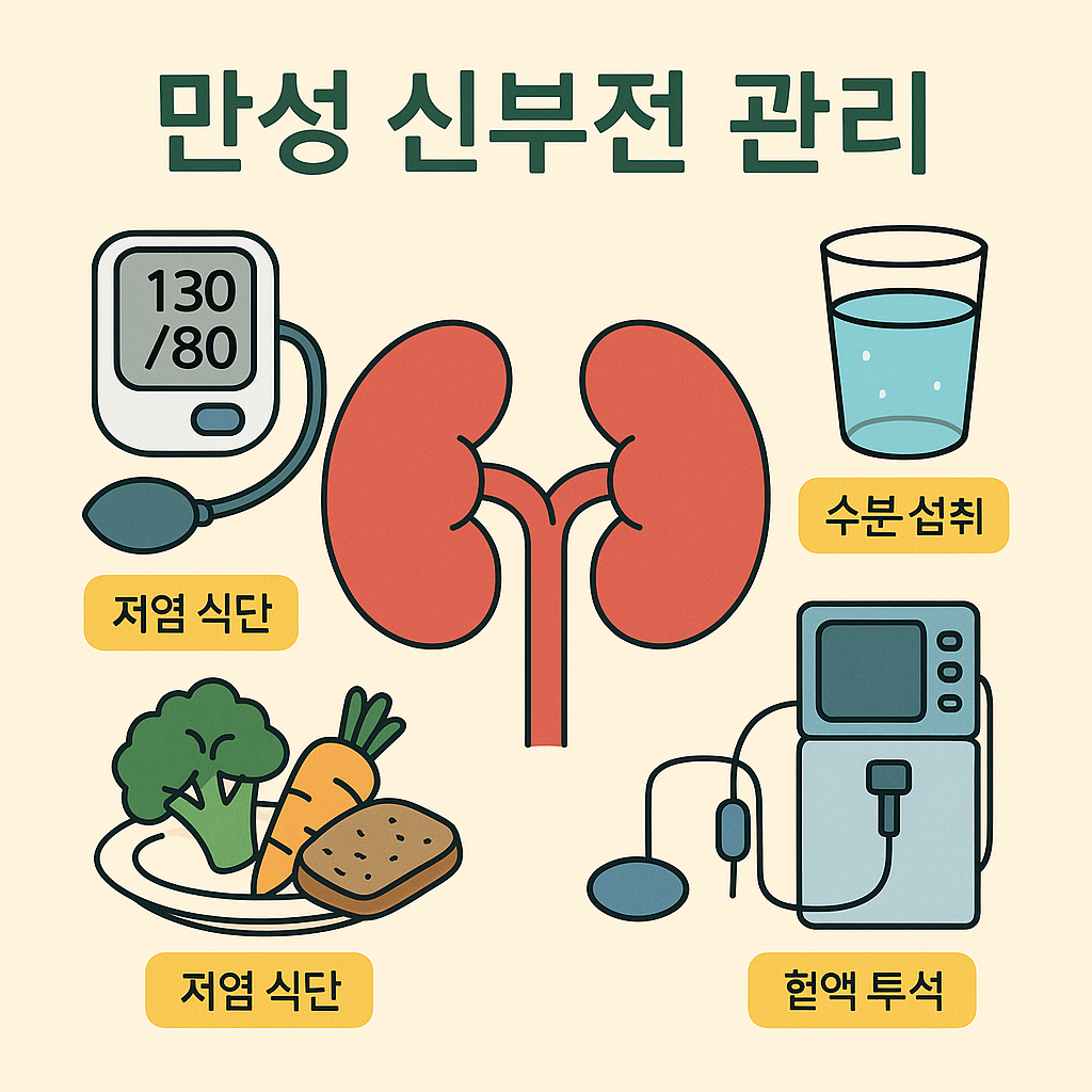 만성 신부전 관리 합병증 투석 이식