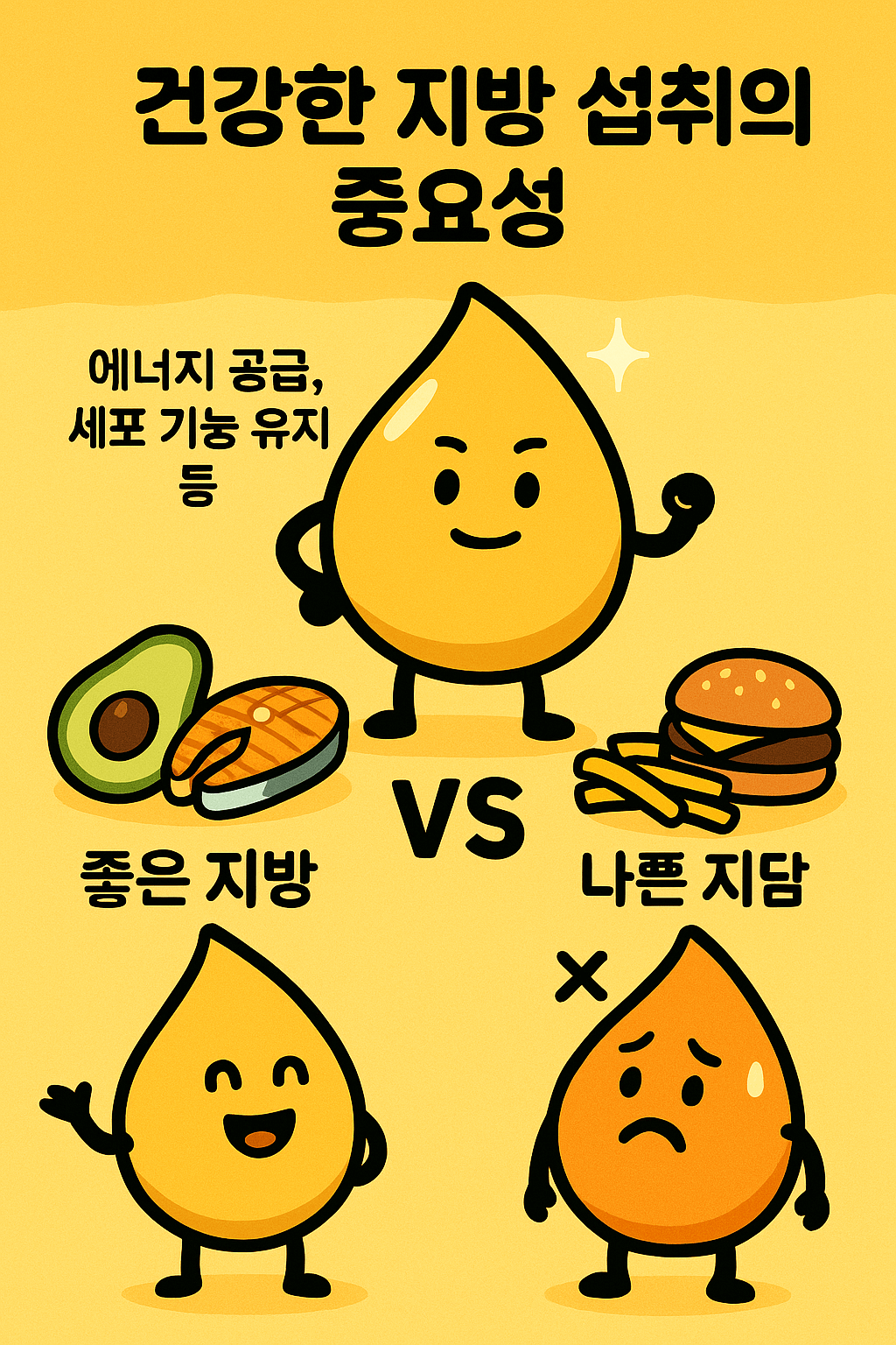 건강한 지방 섭취의 중요성과 좋은 지방 vs 나쁜 지방