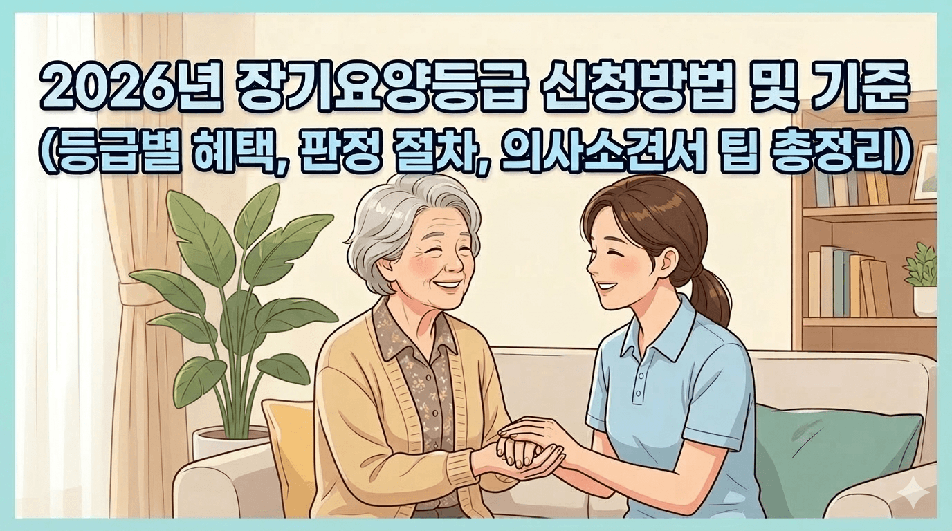 2026년 장기요양등급 신청방법 및 기준