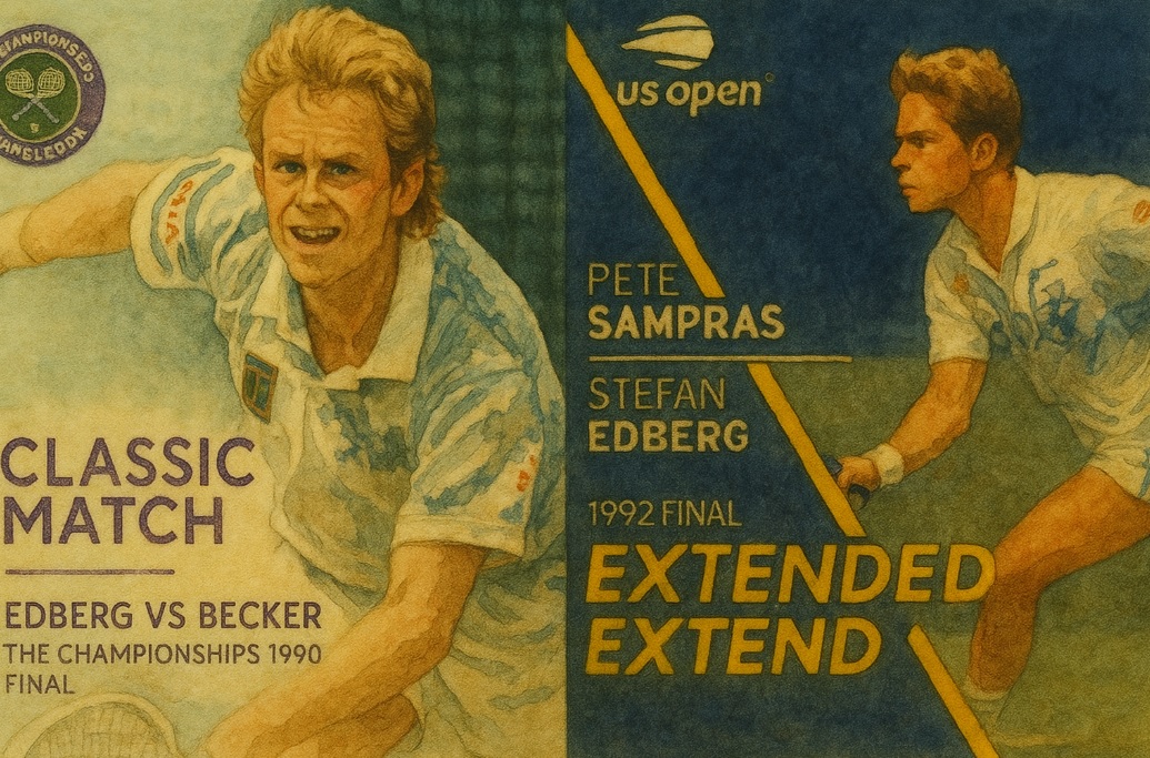 테니스 코트의 황태자이자 멋진 신사인 스테판 에드베리의 지브리 스타일 그림