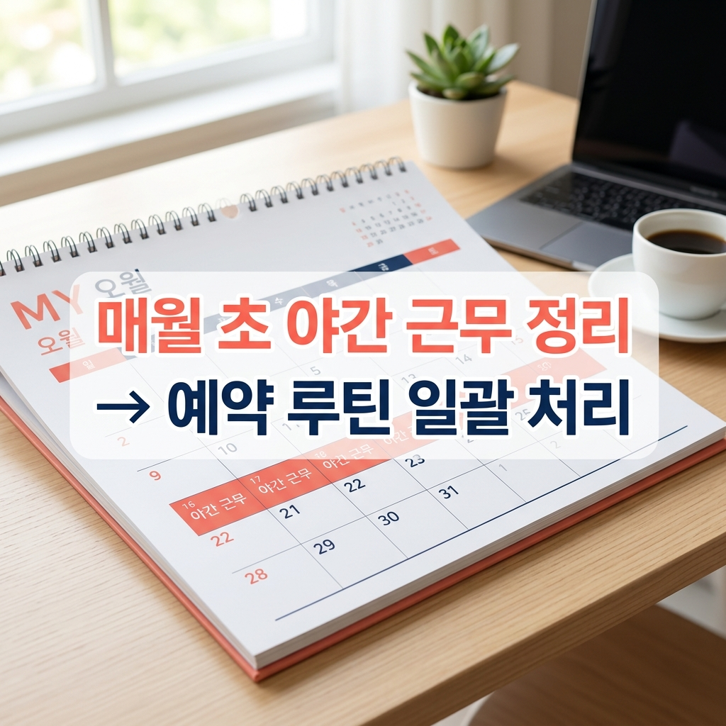 교대근무 패턴 야간보육 월간 예약 전략