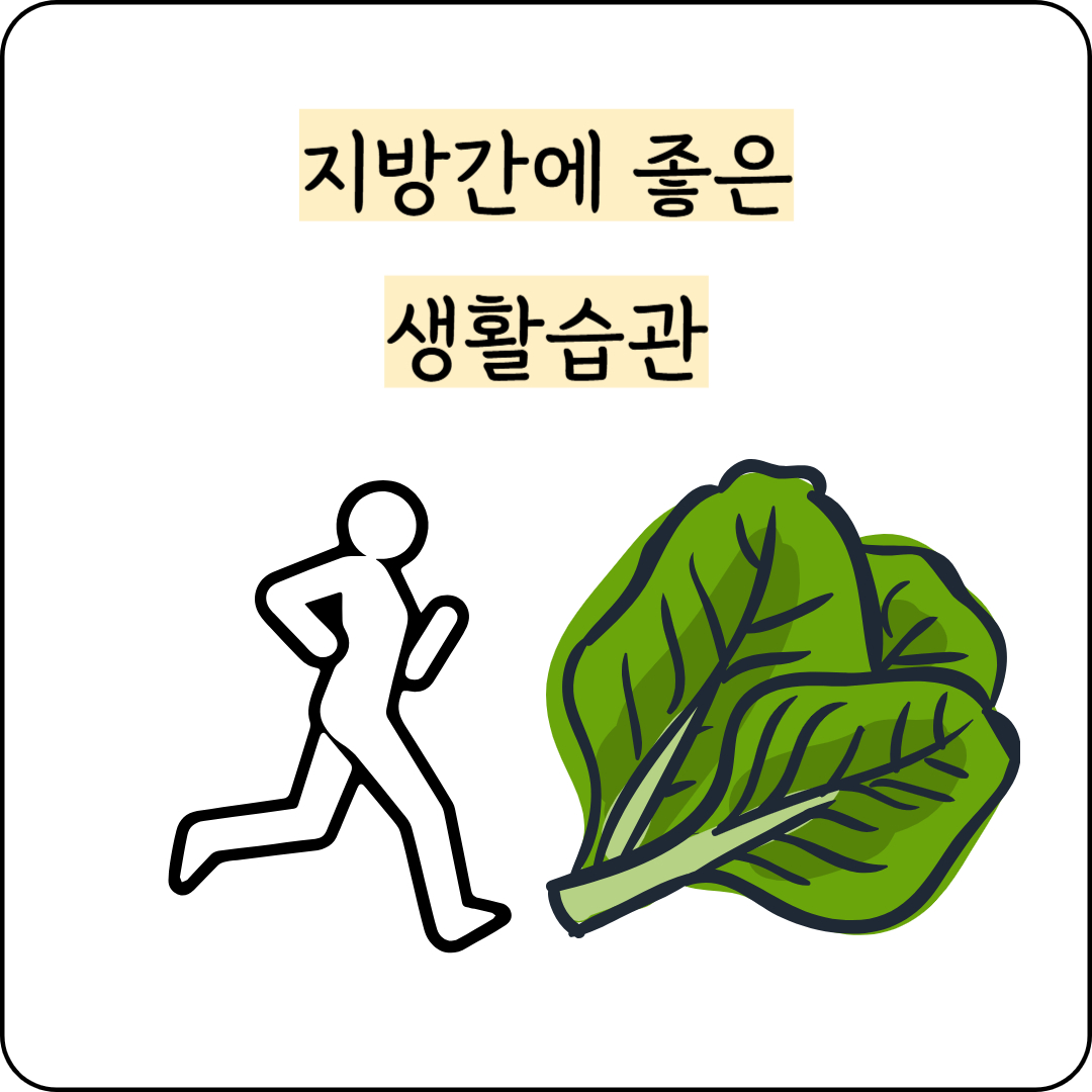 지방간에 좋은 생활습관