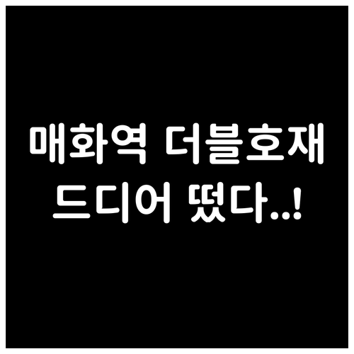 매화역 신안산선 경강선 더블 역세권 ..