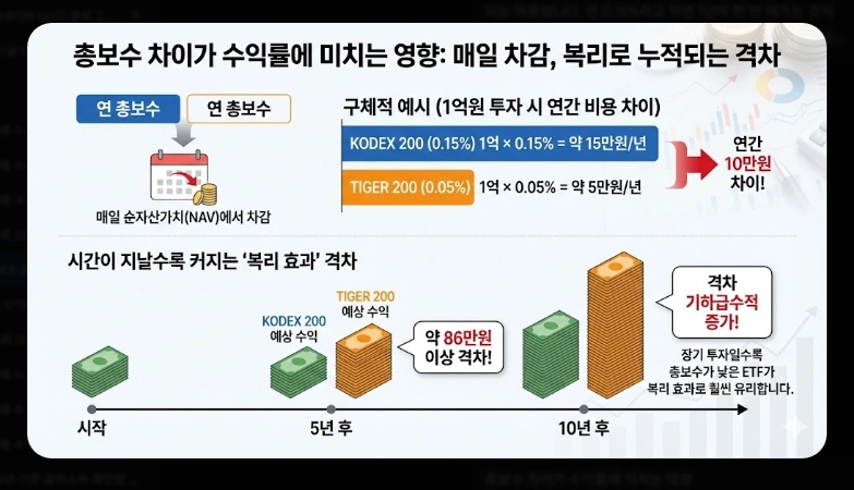 KODEX 200 vs TIGER 200 비교 총보수·거래량·순자산 분석 및 선택 가이드 (2026)