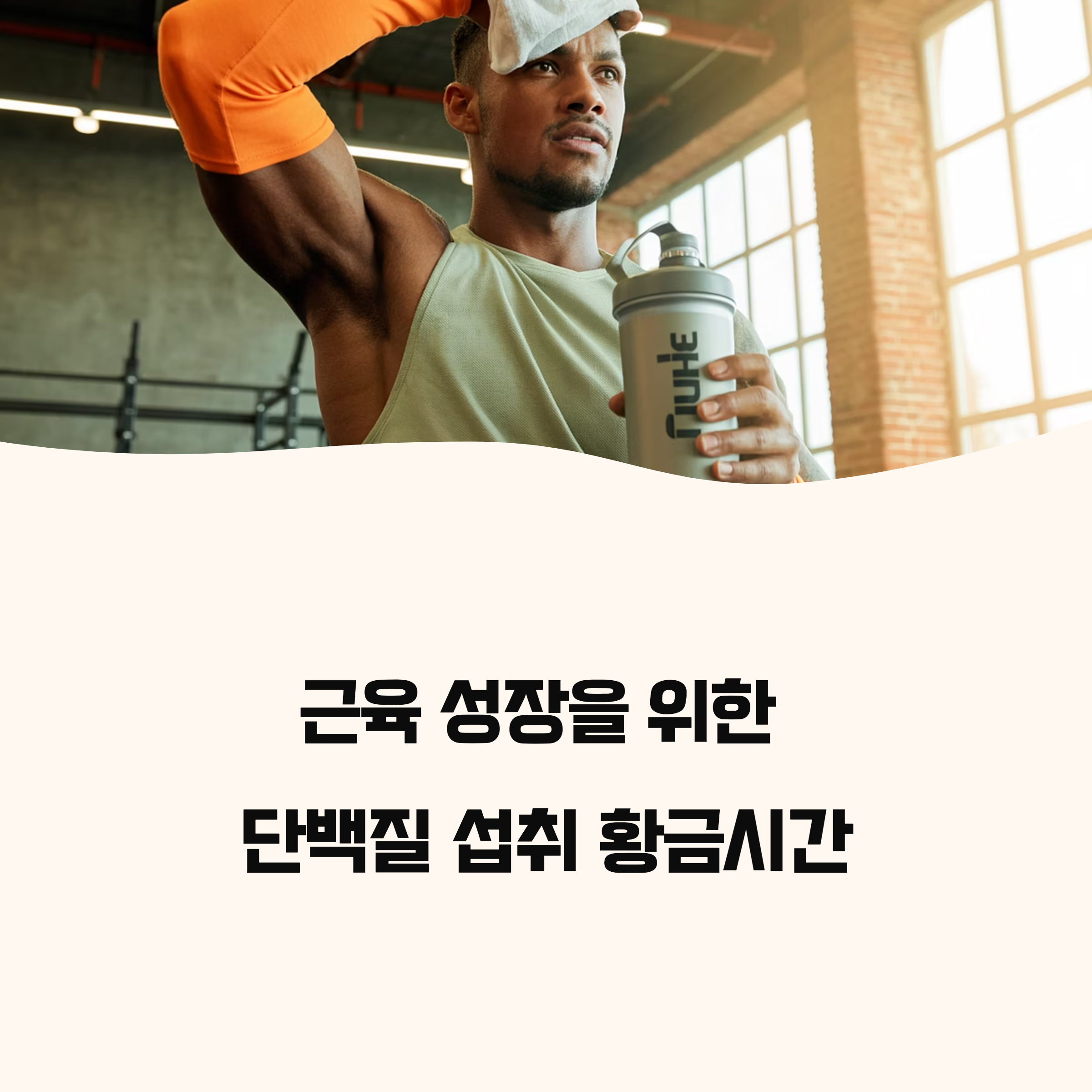운동 후 단백질 섭취 황금시간