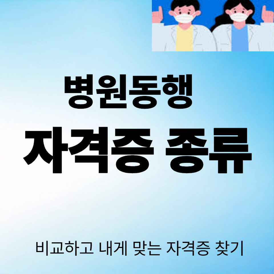 병원동행자격증 종류 총정리