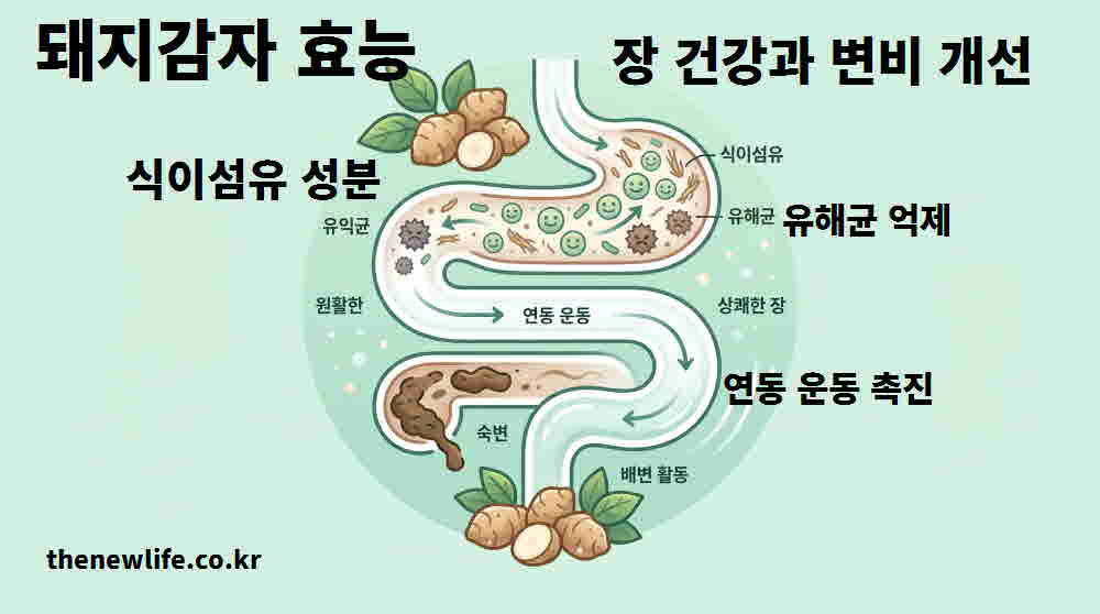 돼지감자 효능 장 건강 변비 개선