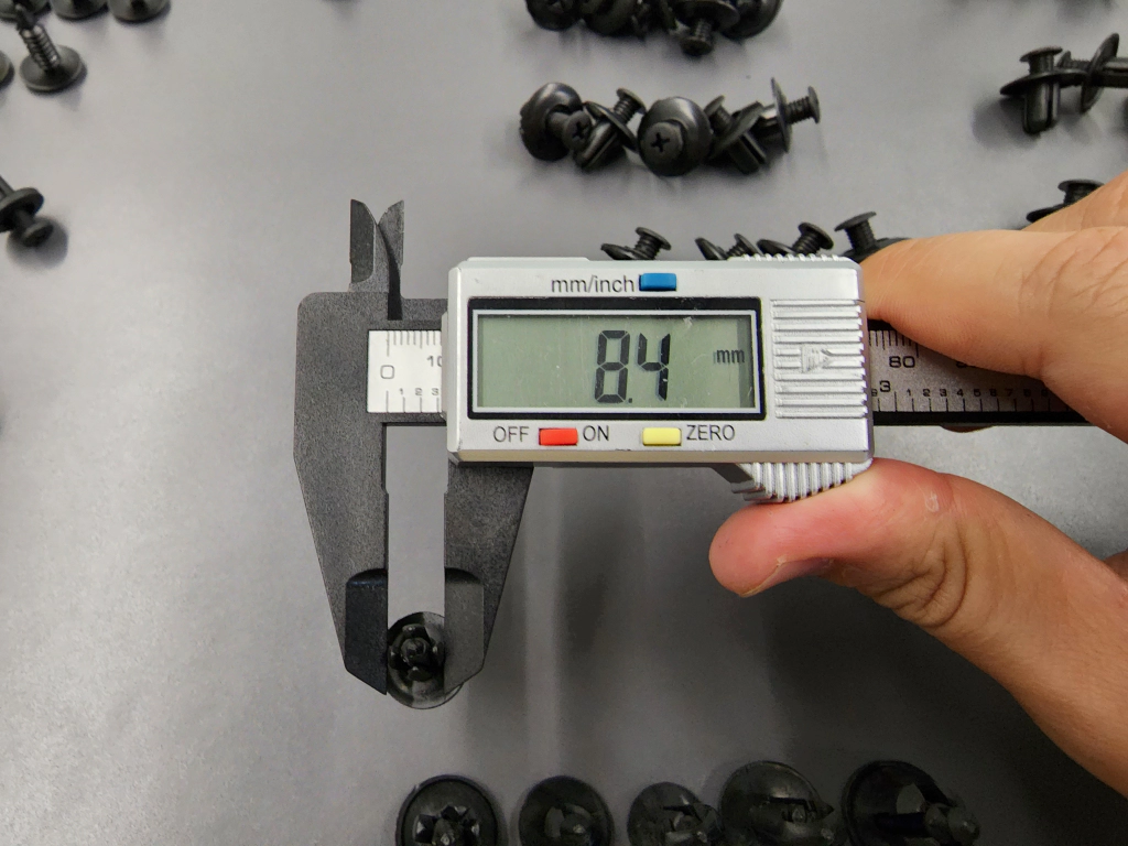 리테이너 락 건 뒤 지름 측정 결과