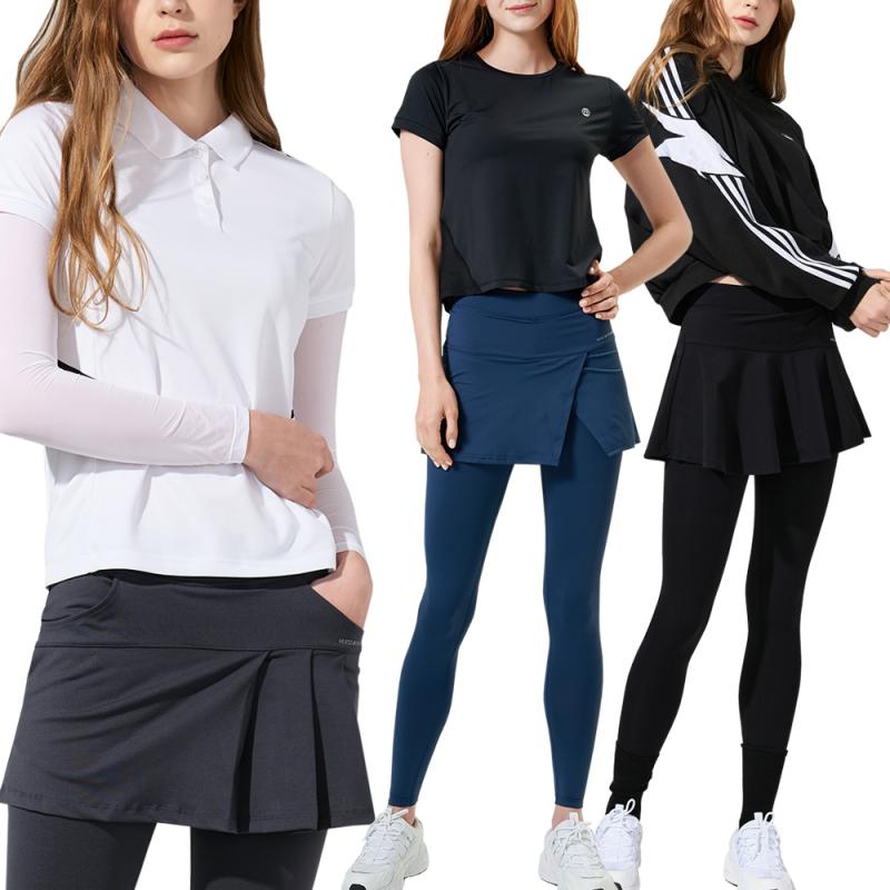 허그 스포츠 치마레깅스 여성 운동복 치마바지