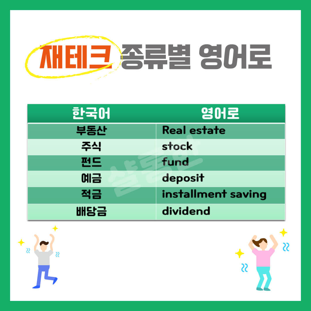 재테크-종류별-영어로-정리