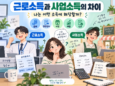 근로소득과 사업소득 차이, 나는 어떤 소득에 해당할까?