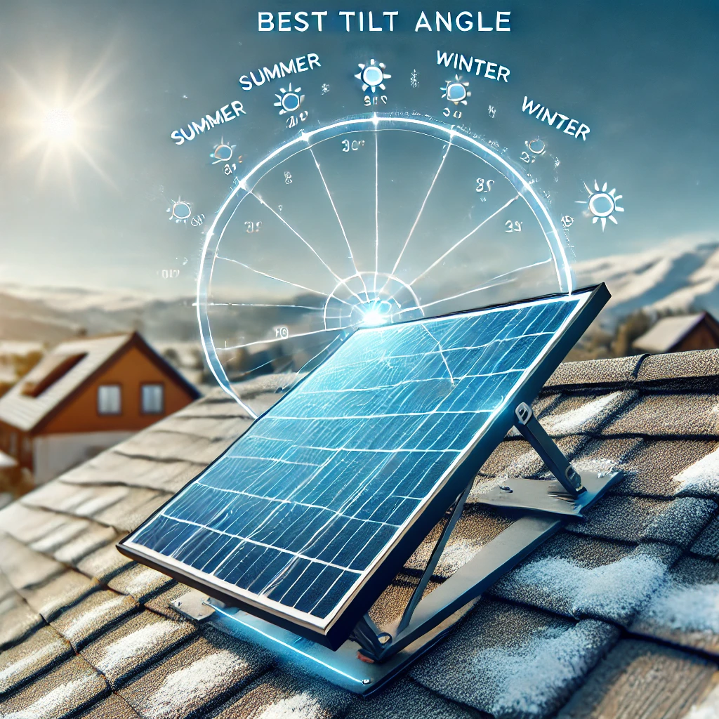미니 태양광 패널 최적 각도 설치 예시