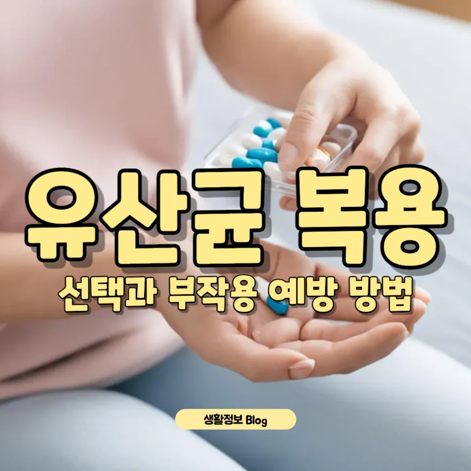 유산균 섭취 시