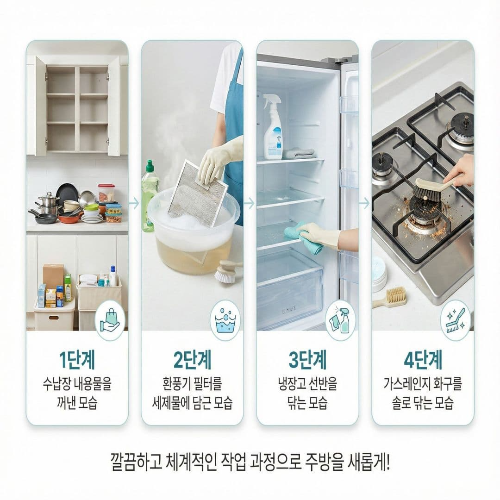 주방 대청소 계획, 연말 대청소 체크리스트와 효율적인 순서