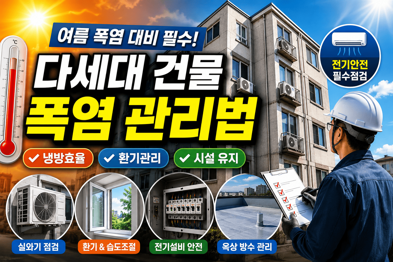 다세대 건물 폭염 관리법(냉방, 환기, 유지)