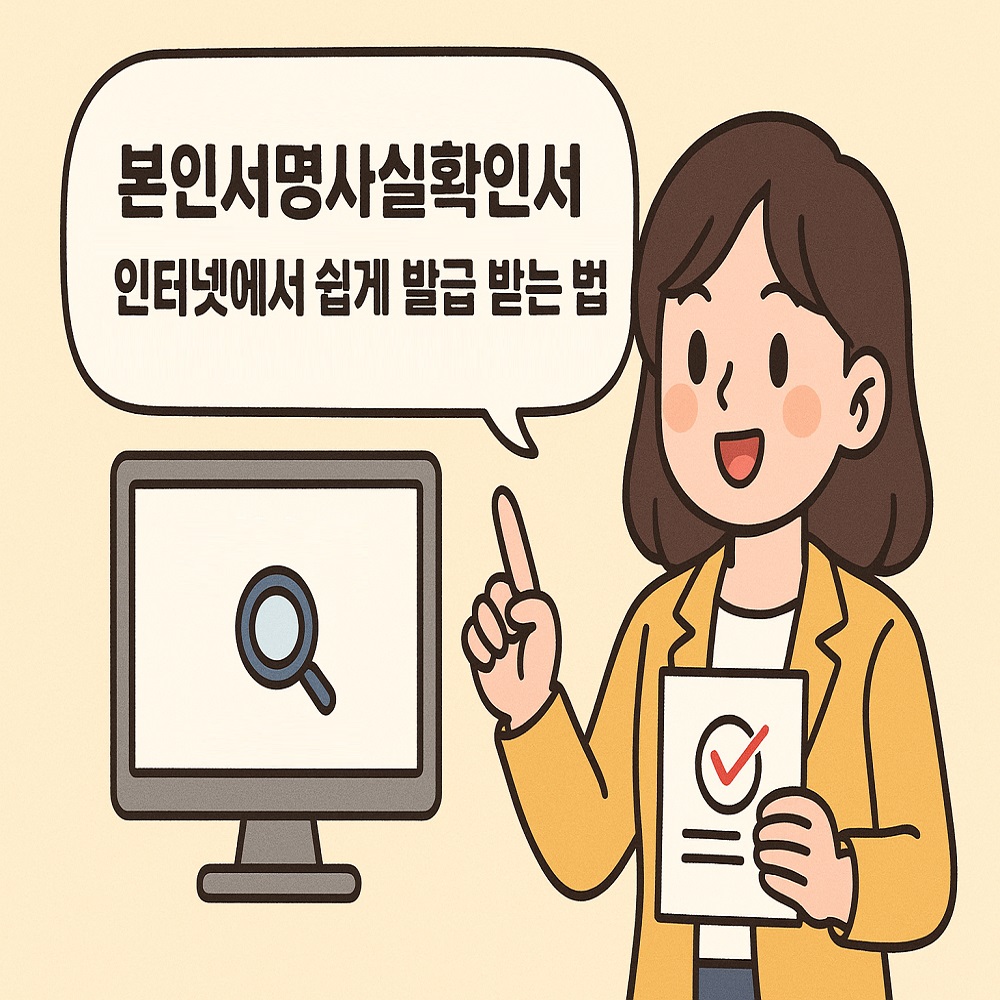 본인서명사실확인서 인터넷 발급 방법