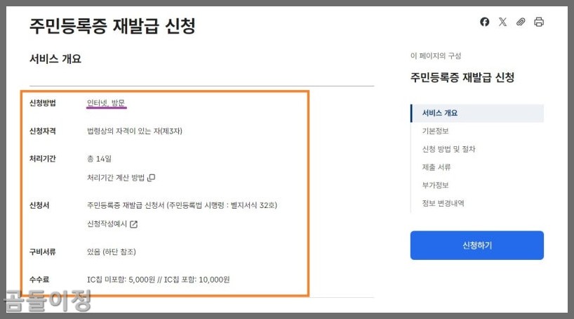 주민등록증 재발급 소요기간 수령방법 실제 후기 공유2