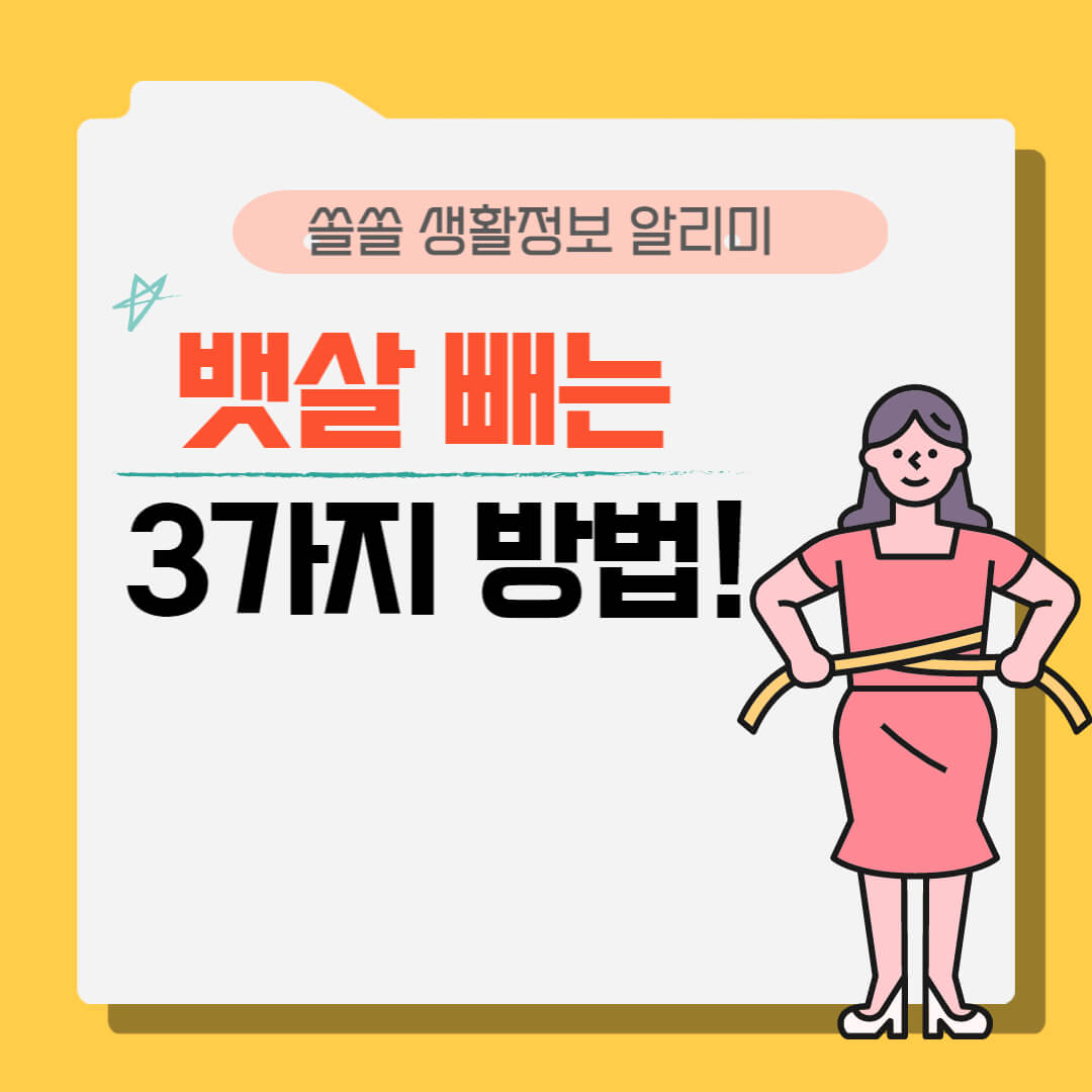뱃살빼는 방법
