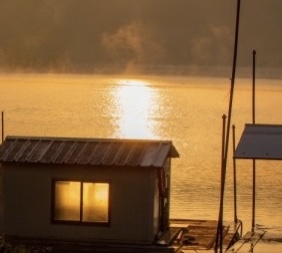 안성 고삼호수 일출 사진