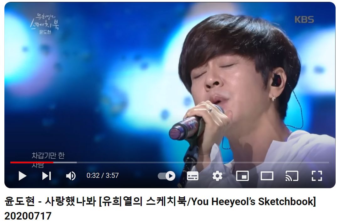 윤도현-사랑했나봐