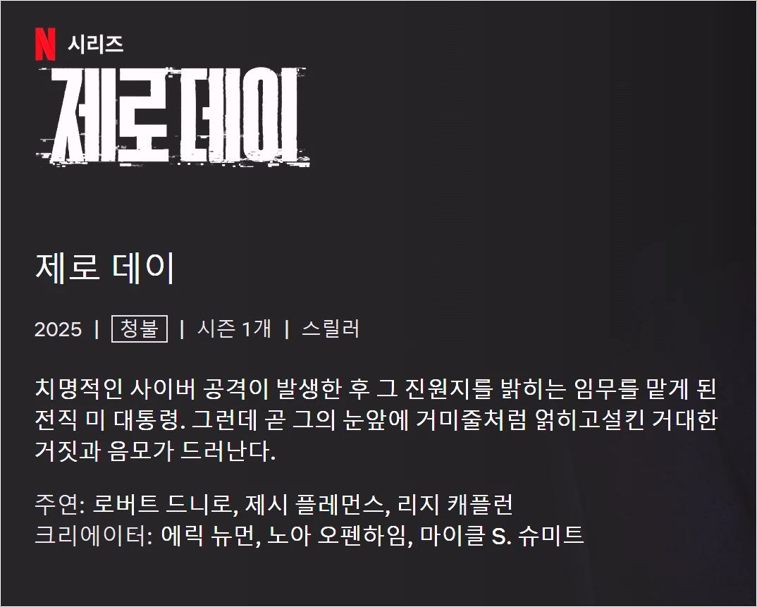 제로데이 넷플릭스 영화