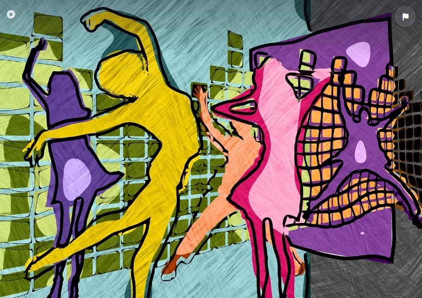 음악에 맞춰 춤추는 사람들