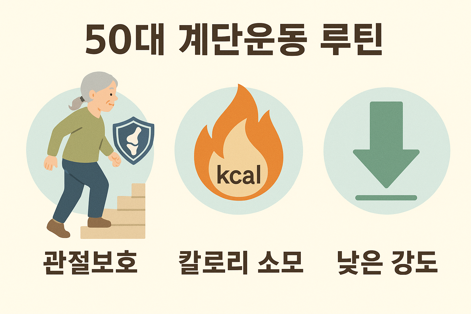 50대 계단 운동 루틴 사진