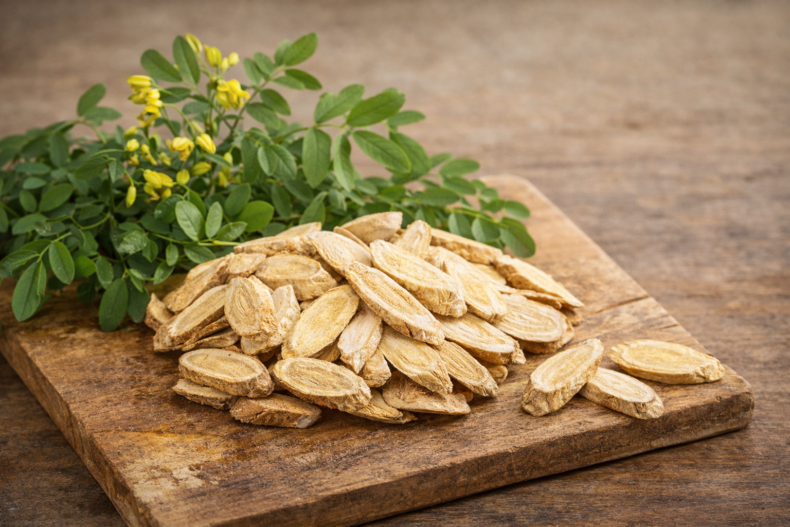 황기 잘라놓은 것