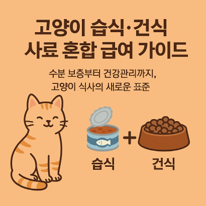 고양이 건사료·습사료 어떻게 섞어줘야 할까? 혼합 급여 꿀팁 총정리