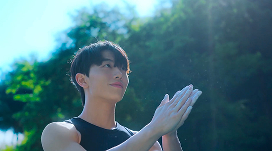 김한빈 클라이밍 하는 모습