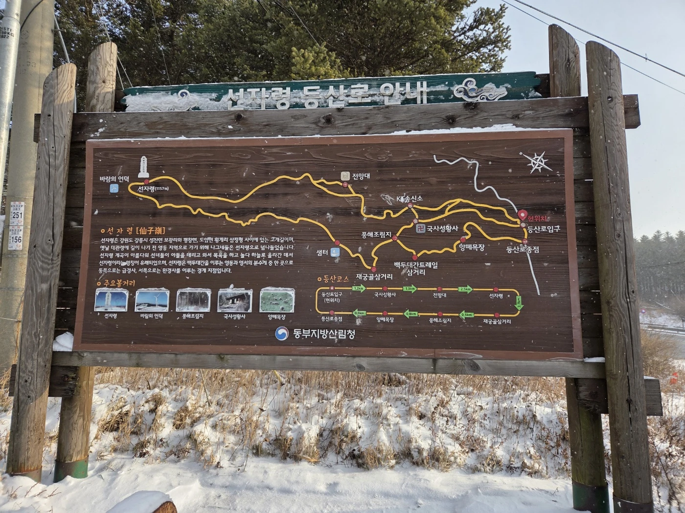 등산로 표식지