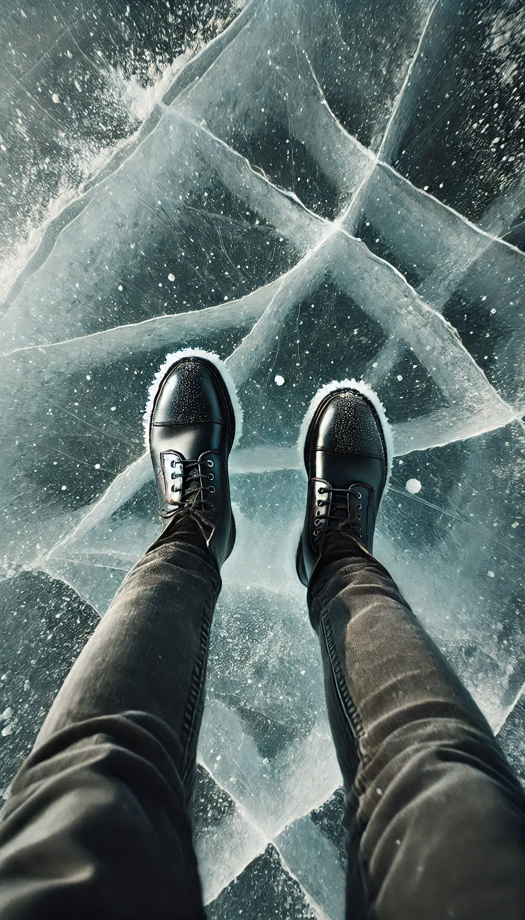 혼자 빙판 위를 걷는 꿈