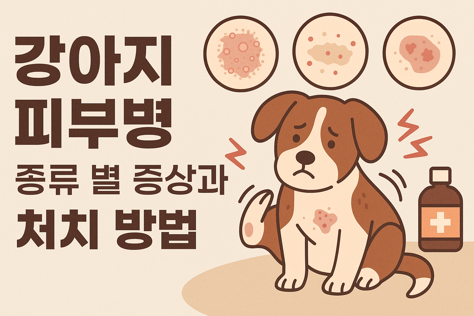 강아지 피부병 원인과 증상 이미지