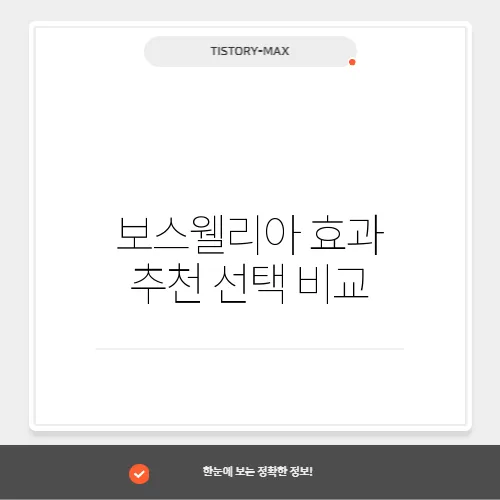 보스웰리아 효과 추천 선택 비교