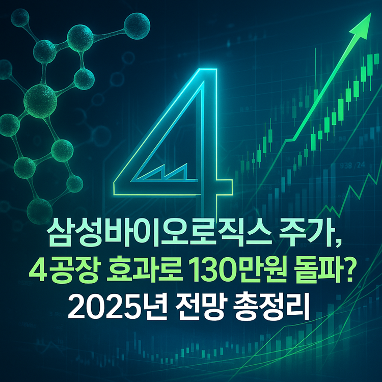 삼성바이오로직스 주가, 4공장 효과로 130만원 돌파? 2025년 전망 총정리 관련