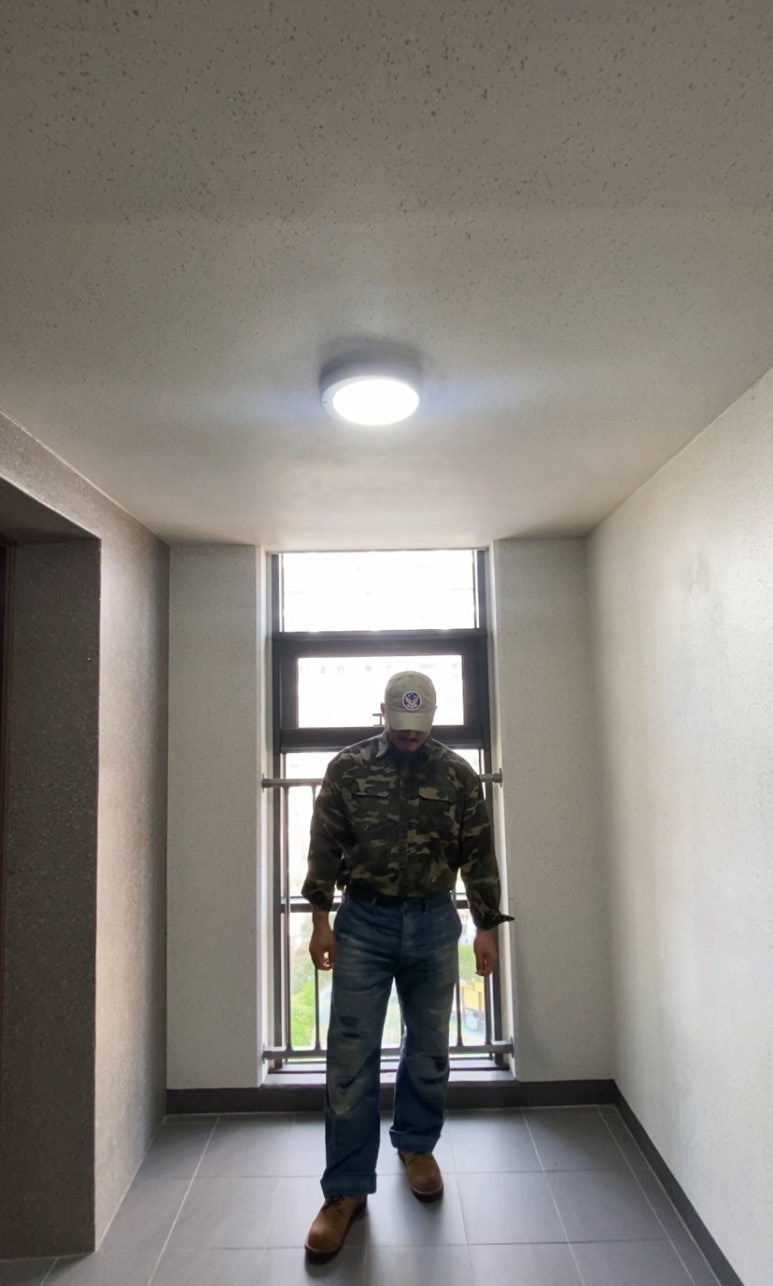 데일리룩(2025. 4. 26.)더블알엘 가먼트 다잉 트윌 볼캡, 테이크이지 카모셔켓 카모셔츠 카모자켓, 폴로랄프로렌 패치 빈티지 디스트레스드진, 레드윙 아이언레인저 호손뮬스키너